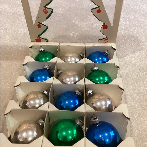 Vintage 1950’s Shiny Brite Christmas Tree Glass Ornaments - Picture 4 of 13